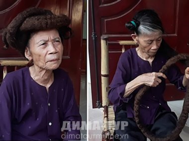 Самые длинные дреды у вьетнамской бабушки